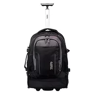 Plecaki - TOTTO, Plecak na kółkach czarno-boroz Unisex dla dorosłych, Normalny, czarny - miniaturka - grafika 1