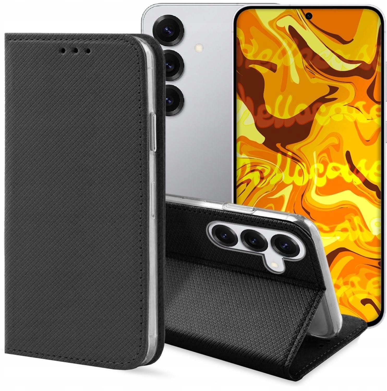 Etui z Klapką Do Samsung Galaxy S26 Plus Czarne, Zamykane, Magnetyczne