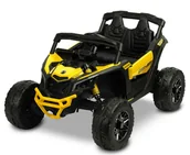 Pojazdy elektryczne dla dzieci - 399669 MAVERICK POJAZD NA AKUMULATOR QUAD BUGGY MOCNY NAPĘD 4X4 ŻÓŁTY - miniaturka - grafika 1