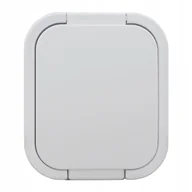 Gniazdka elektryczne - Gniazdo Pojedyncza Natynkowe Bryzgoszczelne Z Klapką Ip54 Białe - miniaturka - grafika 1