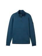 Bluzy męskie - TOM TAILOR Bluza męska, 21179 – Deep Pond Green, L - miniaturka - grafika 1