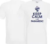 Odzież robocza - Promostars LPP - Koszulka męska KEEP CALM I AM PARAMEDIC biała - miniaturka - grafika 1