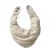 Śliniaki i fartuszki - Bawełniany śliniak, apaszka jasnobeżowa JackOJuno - miniaturka - grafika 1