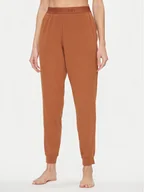 Piżamy damskie - Calvin Klein Underwear Spodnie piżamowe 000QS7004E Brązowy Regular Fit - miniaturka - grafika 1