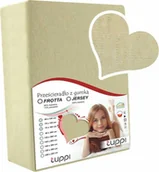 Prześcieradła dla dzieci - Prześcieradło do łóżeczka 140x70 JERSEY z gumką ecru - miniaturka - grafika 1