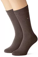 Skarpetki męskie - Tommy Hilfiger Męskie klasyczne skarpety (2 sztuki), Oak, 43-46 EU - miniaturka - grafika 1
