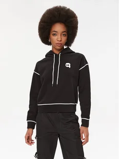 KARL LAGERFELD Bluza Ikonik 2.0 235W1816 Czarny Regular Fit - Bluzy damskie - miniaturka - grafika 1