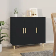 Szafki do salonu - Lumarko Szafka, czarna, 90x34x80 cm, materiał drewnopochodny - miniaturka - grafika 1