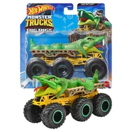 Samochody i pojazdy dla dzieci - Hot Wheels Monster Trucks Big Rigs Ciężarówka Cage Rattler - miniaturka - grafika 1