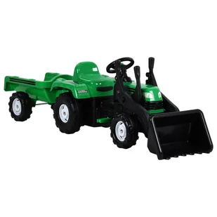 shumee Traktor dziecięcy z pedałami przyczepą i ładowarką - Jeździki dla dzieci - miniaturka - grafika 1