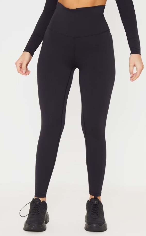 PRETTYLITTLETHING LEGGINSY DAMSKIE CZARNE 32 EKM