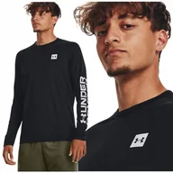 Koszulki męskie - LOGSLEEVE BLUZA męska KOSZULKA z długim rękawem UNDER ARMOUR 1379782 S - miniaturka - grafika 1