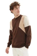 Bluzy męskie - TRENDYOL MAN BLUZA MĘSKA BRĄZOWA BEŻOWA WIELOKOLOROWA M 5DA - miniaturka - grafika 1