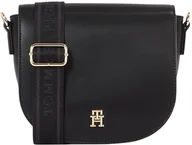Torebki damskie - TOMMY HILFIGER Damska torba podsiodłowa z logo TH AW0AW17184 Crossover, czarna (czarna), czarny (czarny) - miniaturka - grafika 1
