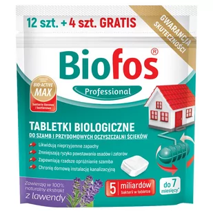 BIOFOS PROFESSIONAL Tabletki do szamb przydomowych 16 szt. BIOFOS PROFESSIONAL - Inne artykuły czyszczące - miniaturka - grafika 1