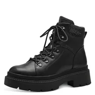 Botki damskie - Tamaris Damskie sztyblety 1-26427-41, czarny, 39 EU - miniaturka - grafika 1