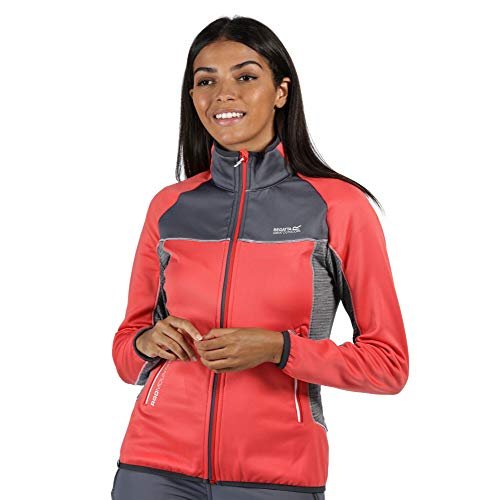 Regatta Damska kurtka Yare Ii z pełnym zamkiem błyskawicznym z ciepłym spodem Extol Stretch Soft Shell Czerwone niebo, onyks szary 16