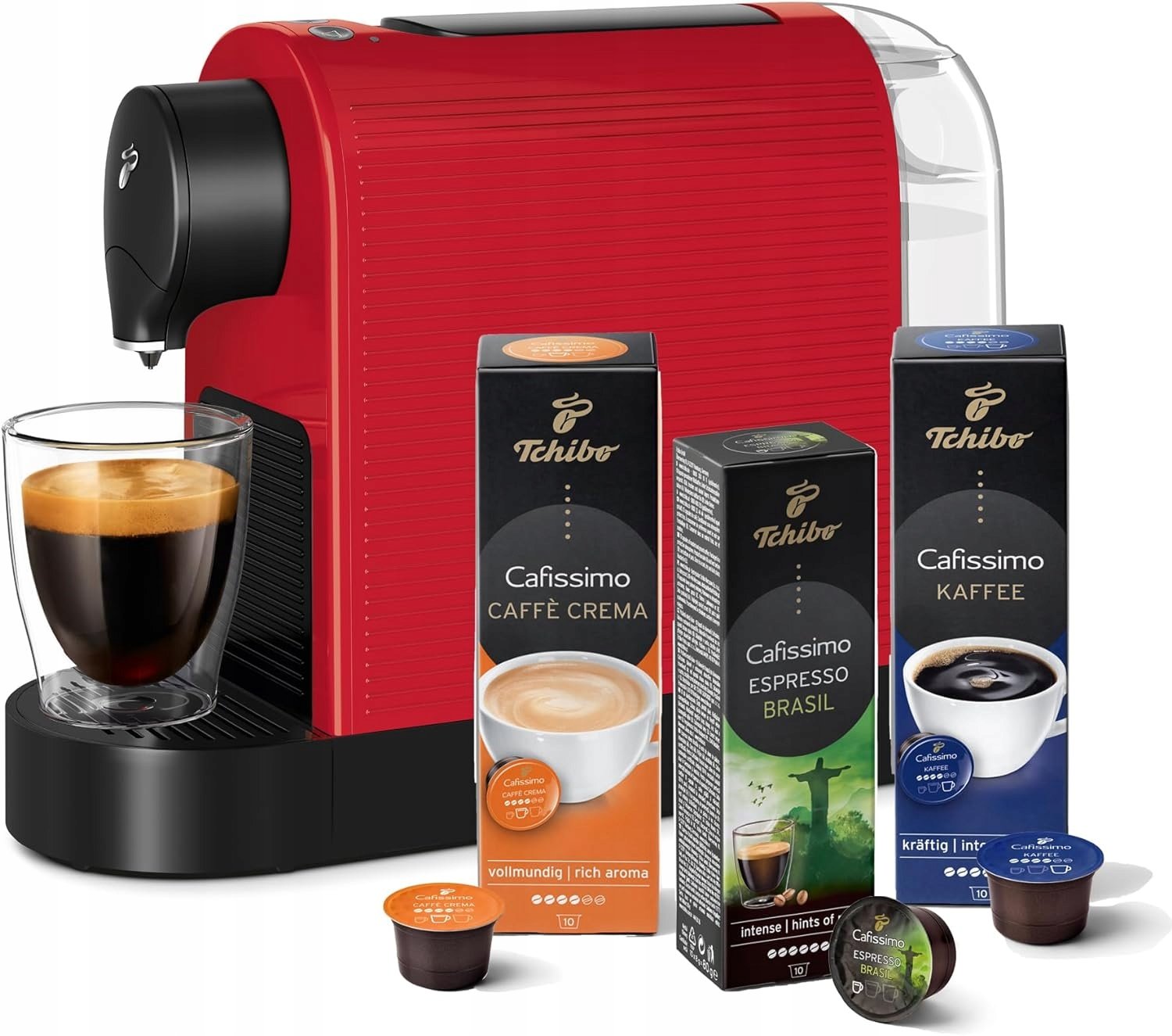 Tchibo Cafissimo Pure+ (Czerwony) Ekspres ciśnieniowy na kapsułki