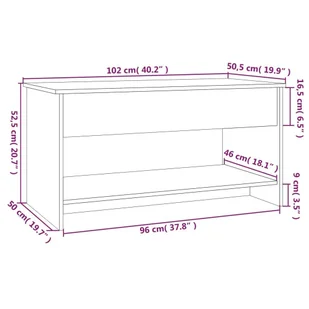 Lumarko Stolik kawowy, biały, 102x50x52,5 cm, materiał drewnopochodny - Ławy i stoliki kawowe - miniaturka - grafika 10