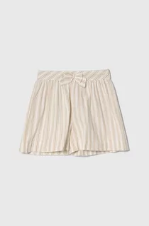 Spodnie i spodenki dla dziewczynek - zippy szorty bawełniane dziecięce kolor beżowy wzorzyste - Zippy - grafika 1