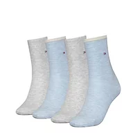 Skarpetki damskie - Tommy Hilfiger Skarpety damskie CLSSC (4 sztuki), jasnoniebieski (light blue melange), 39-42 EU - miniaturka - grafika 1