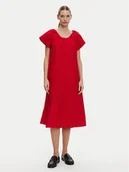 Sukienki - Tommy Hilfiger Sukienka letnia WW0WW44667 Czerwony Relaxed Fit - miniaturka - grafika 1