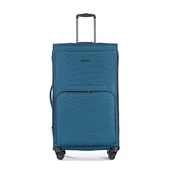 Walizki - Stratic Bendigo Light+ miękka walizka podróżna na kółkach, zamek TSA, 4 kółka, możliwość rozszerzenia, Petrol, 84 cm, L Długi - miniaturka - grafika 1