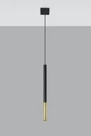 Lampy sufitowe - Sollux Lighting Lampa wisząca MOZAICA 1 czarny/złoto - miniaturka - grafika 1