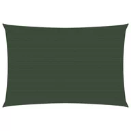 Parasole ogrodowe - vidaXL Żagiel przeciwsłoneczny, 160 g/m, ciemnozielony, 3x4,5 m, HDPE vidaXL - miniaturka - grafika 1