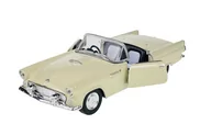 Samochody i pojazdy dla dzieci - Welly Old Timer 1955 Ford Thunderbird Bez Dachu Beżowy 1:34 Samochód Nowy Metalowy Model - miniaturka - grafika 1