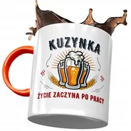 Kubki - Kubek Pomarańczowy Dla Kuzynki na Urodziny Prezent z Nadrukiem ze Zdjęciem + Opakowanie na prezent (wzór 04) - miniaturka - grafika 1