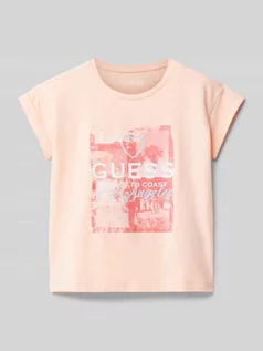 Koszulki dla dziewczynek - T-shirt z nadrukiem z logo - grafika 1