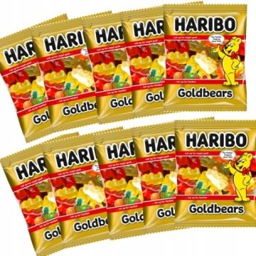 Mini Żelki Owocowe Haribo Złote Misie 10g x 10 szt z Niemiec