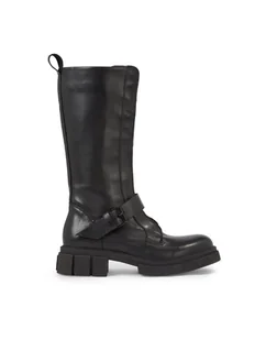 Tommy Hilfiger Kozaki Cool Monochromatic Bikerboot FW0FW07338 Czarny - Kozaki damskie - miniaturka - grafika 1