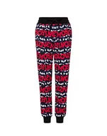 Spodnie damskie - Love Moschino Regularne Fit Joggers with Print Spodnie Damskie Casual, niebieski, 40 - miniaturka - grafika 1