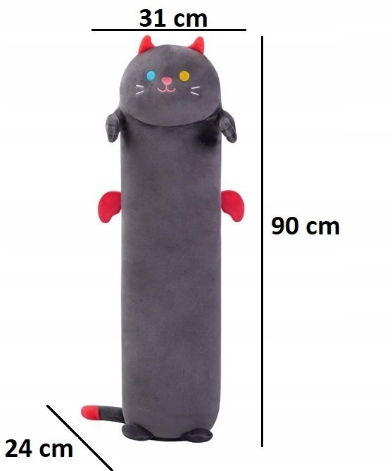 2 x MASKOTKA DŁUGI KOT KOTEK PARÓWKA PLUSZAK PRZYTULANKA ZABAWKA PODUSZKA 9