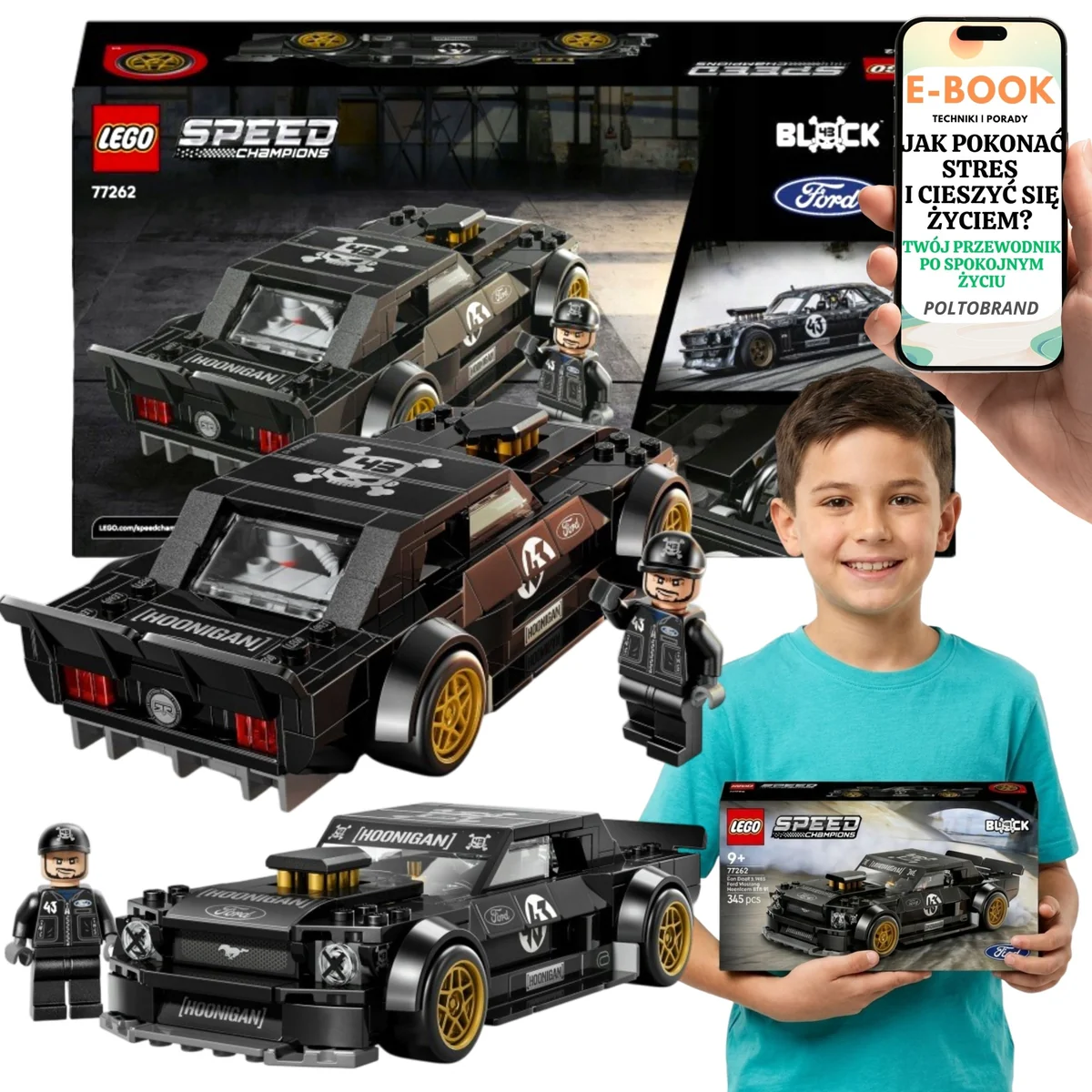 LEGO Speed Champions 77262 '65 Ford Mustang Hoonicorn z Minifigurką Kena Blocka