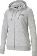 Bluzy damskie - Bluza damska Puma ESS Small Logo Full-Zip Hoodie TR szara 586813 04-XL - miniaturka - grafika 1
