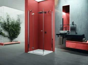 Ścianki i drzwi prysznicowe - Novellini Brera Lite Drzwi uchylne prawe 160x200 cm profile chrom szkło przezroczyste BRLTGF160LD-1K - odbiór osobisty: Kraków, Świebodzin - miniaturka - grafika 1