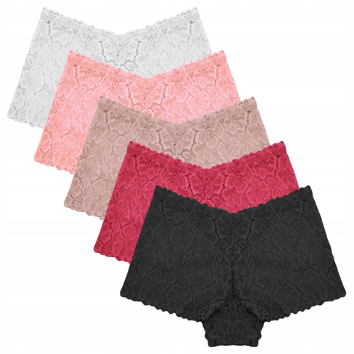 5-PAK Majtki szorty bokserki figi damskie sexy koronkowe seksowne Koronkowe