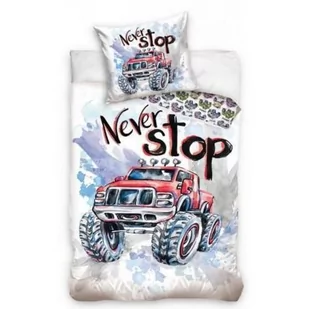 Carbotex Pościel 160x200 Never Monster Truck NL195007 - Pościel dla dzieci - miniaturka - grafika 1