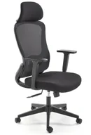 Fotele i krzesła biurowe - Elior Czarny ergonomiczny obrotowy fotel z funkcją multiblock i z zagłówkiem D0-W42 - miniaturka - grafika 1