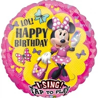 Balony i akcesoria - Balon foliowy śpiewający, Myszka Minnie, 71 cm, 1 sztuka - miniaturka - grafika 1