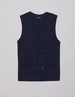 Kamizelki męskie - kamizelka gussola slim fit granatowy - miniaturka - grafika 1