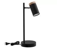 Lampy stojące - Lampa stołowa LAGOS 1xGU10/15W/230V czarna/brązowa - miniaturka - grafika 1