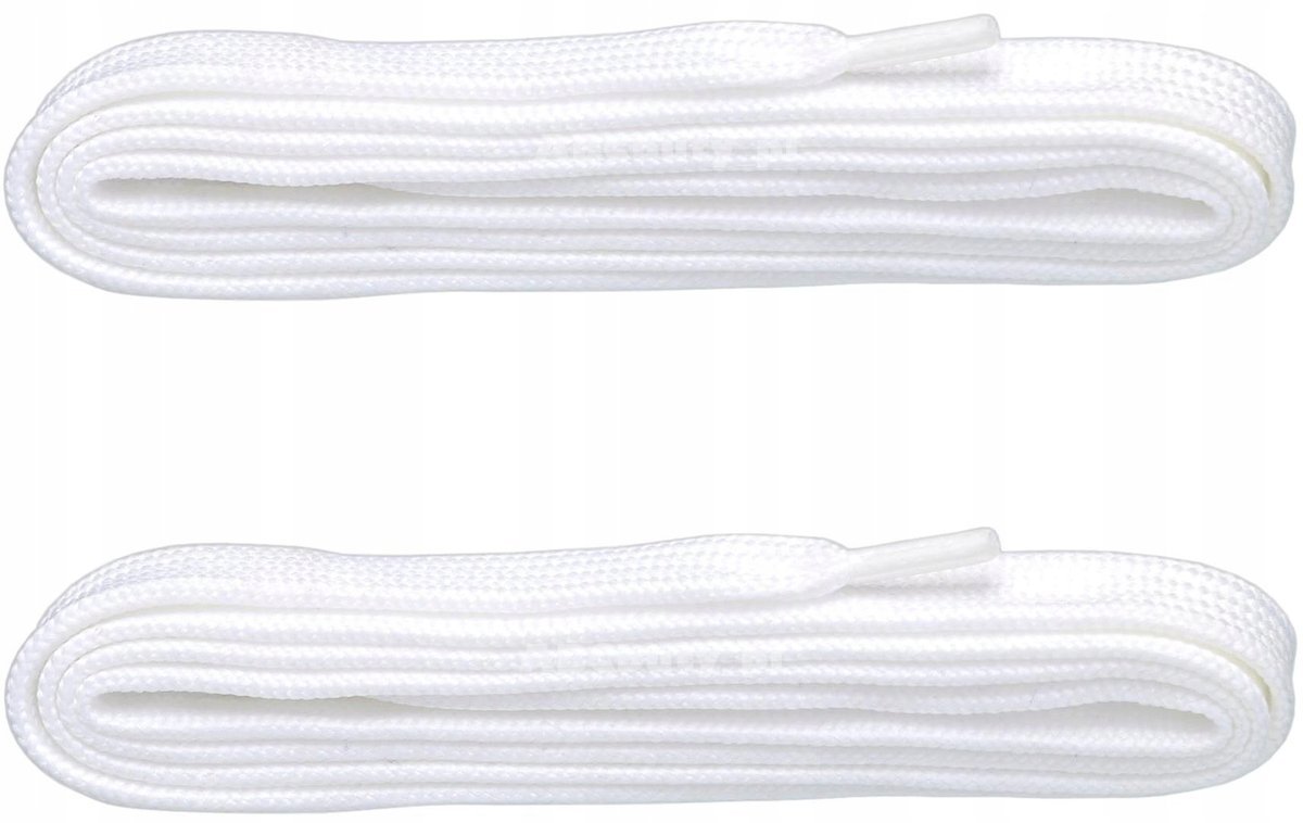 BIAŁE Sznurowadła SZEROKIE 7 mm DO TRAMPEK sport TENISÓWEK Sznurówki 75 cm