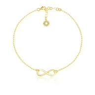 Bransoletki - Bransoletka infinity nieskończoność - 24k złocenie - miniaturka - grafika 1