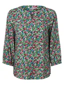 Bluzki damskie - RABE - Bluzka damska, wielokolorowy|zielony - miniaturka - grafika 1