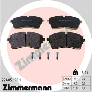 Klocki hamulcowe - komplet ZIMMERMANN 22485.190.1  w 24 h. Do 100 dni na zwrot. 100 tys. Klientów. - Klocki hamulcowe - miniaturka - grafika 1