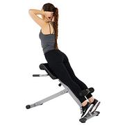 Ławki treningowe - Sunny Health & Fitness 45-stopniowe przedłużanie krzesło rzymskie, stal stopowa, szary - miniaturka - grafika 1